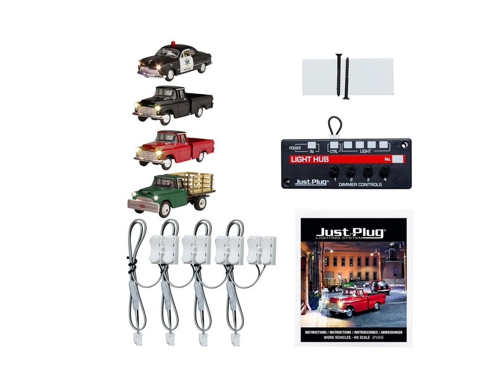 Woodland Scenics HO Scale Value Pack: Work Vehicles w/Light Hub