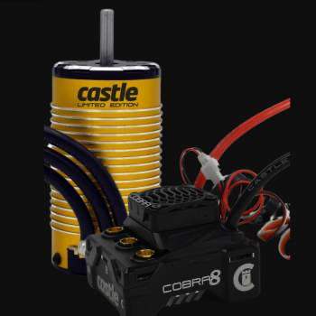 Castle Creations Cobra8 w/2200kv V2 Sensored Motor: Limited Gold Edition