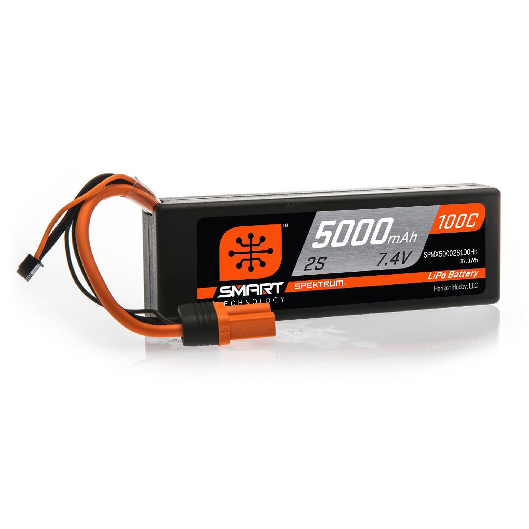 Spektrum Smart G1 2S 7.4V 5000mAh 100C Lipo Battery: IC5