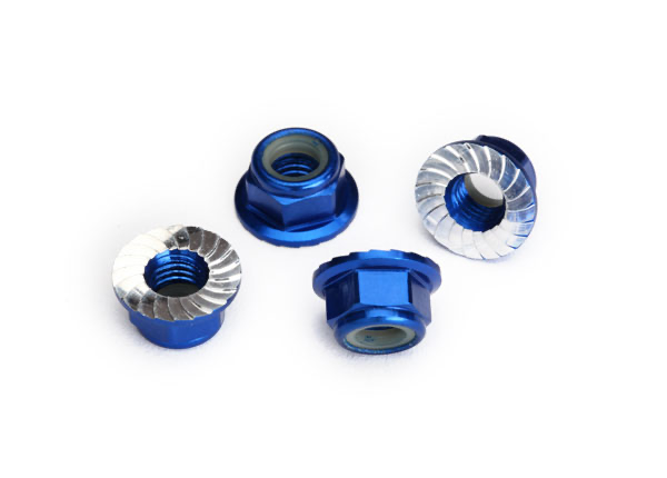 Traxxas Flanged Serrated Nylon Locking Nuts: M5