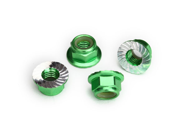 Traxxas Flanged Serrated Nylon Locking Nuts: M5