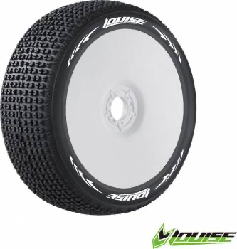Louise RC B-Morph 1/8 Off-Road Buggy Tires MTD White Rim: Soft