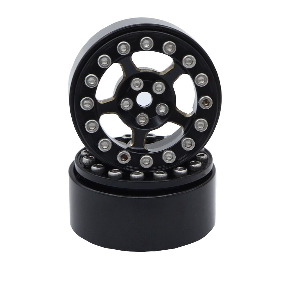 Hobby Details 1.0” Brass Five Star Beadlock Wheels: TRX-4M (43g)