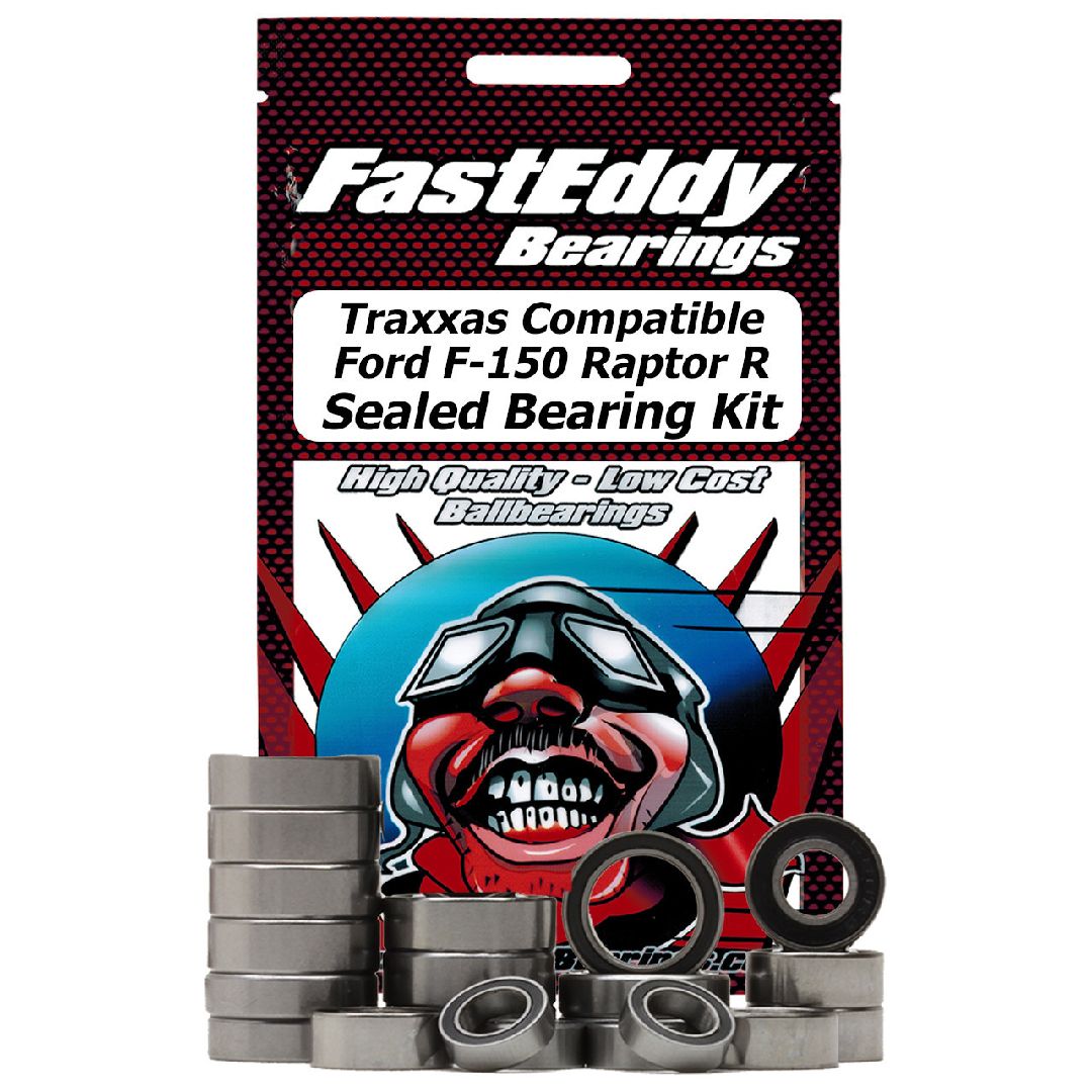 Fast Eddy Rubber Sealed Bearing Kit: Traxxas Ford Raptor R