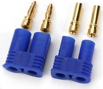 E-Flite EC2 Device and Battery Connectors: Male/Female (Pair)