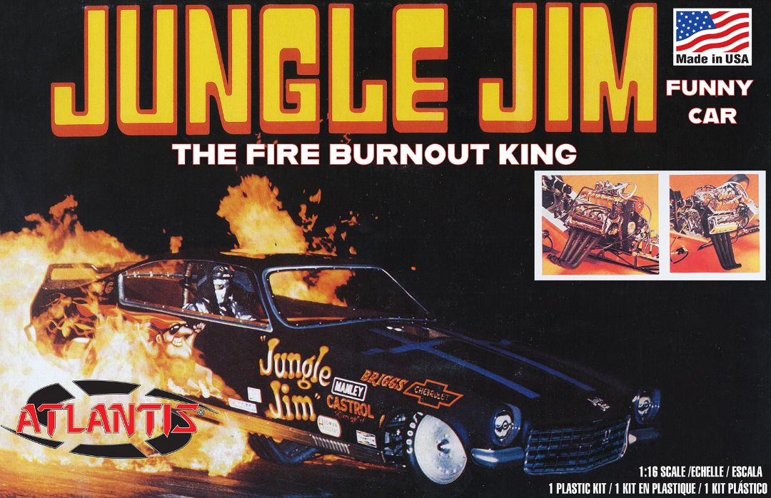 Atlantis 1/16 Jungle Jim Vega Funny Car "Fire Burnout King" Model Kit