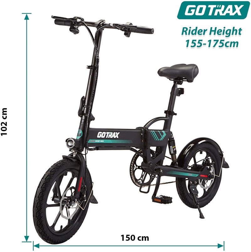 GOTRAX EBE01 16” Folding Electric Bike: 350W