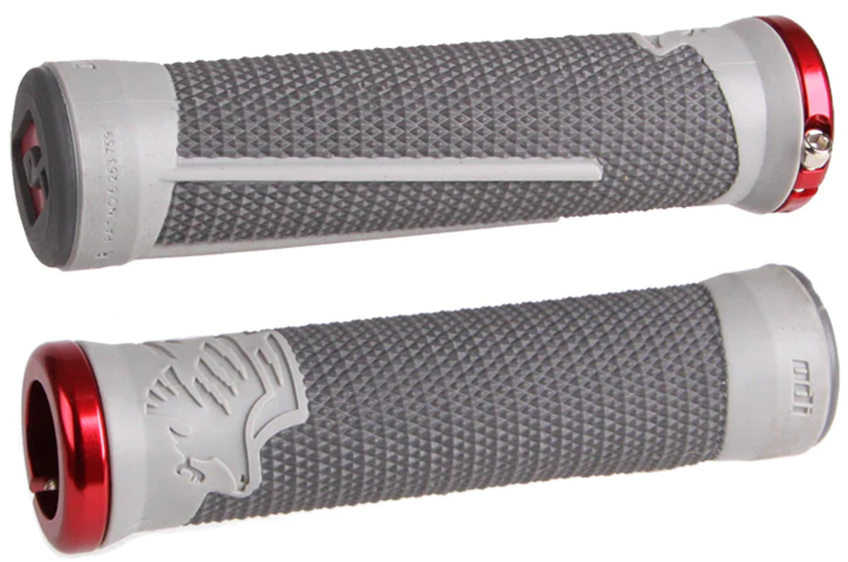 ODI AG2 V2.1 LOCK-ON GRIPS - GRAPHITE/GREY/RED