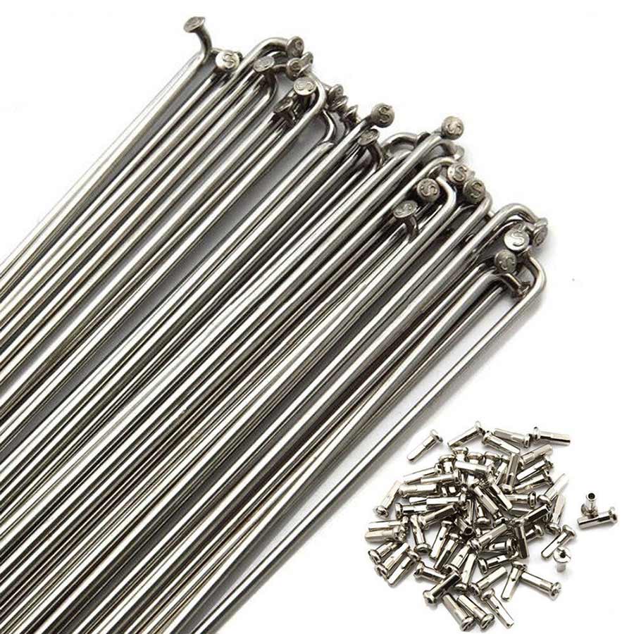 Wheel Shop Zinc Plated Spokes 138mm Silver w/o Nipples (144)