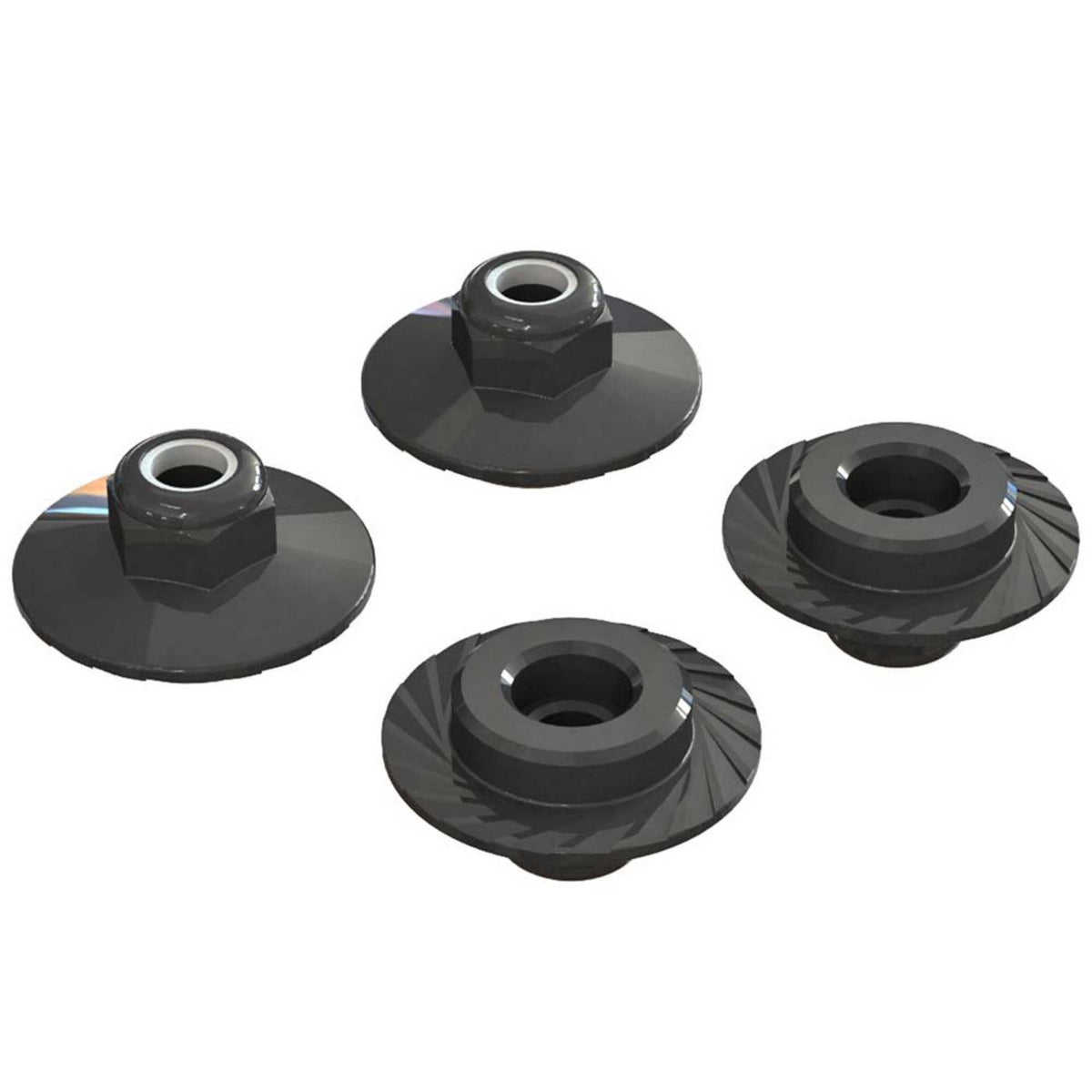 Arrma Serrated Flanged Lock Nut: M5x8mm (4)