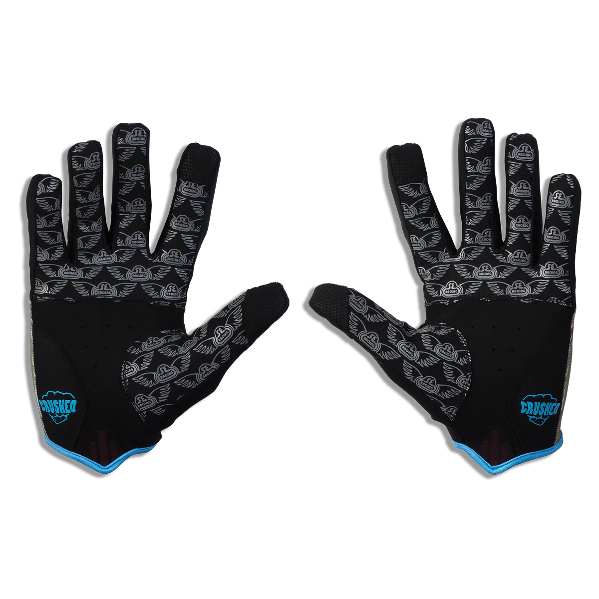 SE Bikes Retro Gloves Large (Camo / SE Blue)