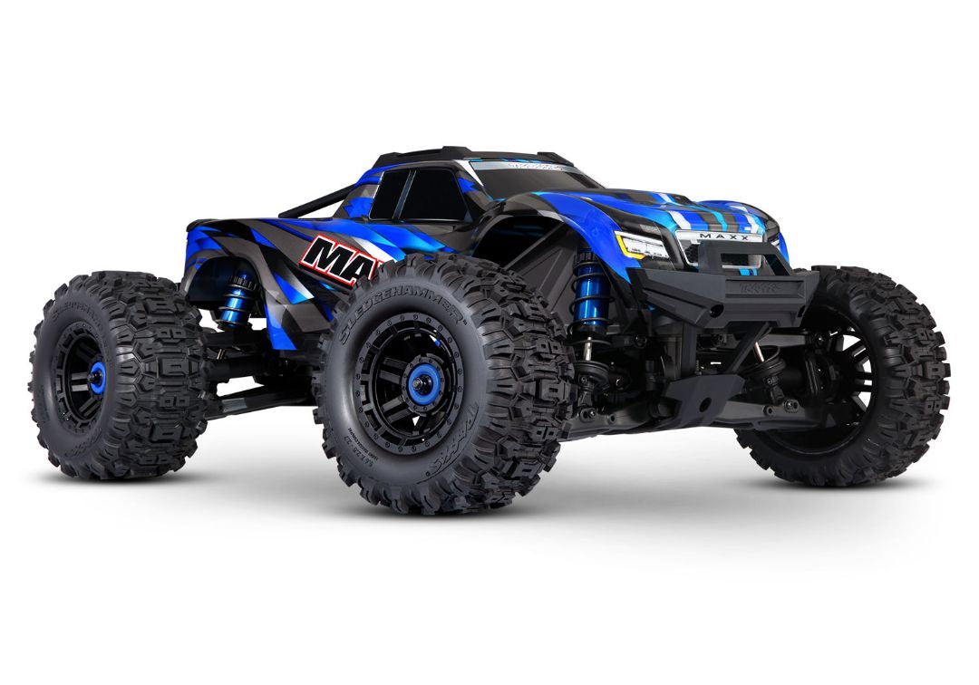 Traxxas MAXX 4S V2 1/10 4WD Monster Truck: RTR (Blue)