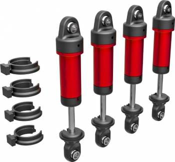 Traxxas Aluminum GTM Shocks w/o Springs: TRX4-M (Red)
