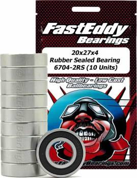 Fast Eddy Rubber Sealed Bearings: 20x27x4mm (10)