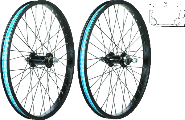 49N 20” Rear Wheel 20" 36H (Black)