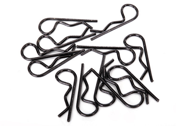 Traxxas Standard Body Clips: Black (12)