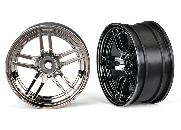 Traxxas Wheels 1.9” Split Spoke Front (Black Chrome)