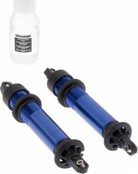 Traxxas Aluminum GTX Shocks Assembled w/o Springs (Blue)