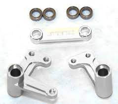 STRC Aluminum Steering System w/ Bearings (Silver) Traxxas 2WD