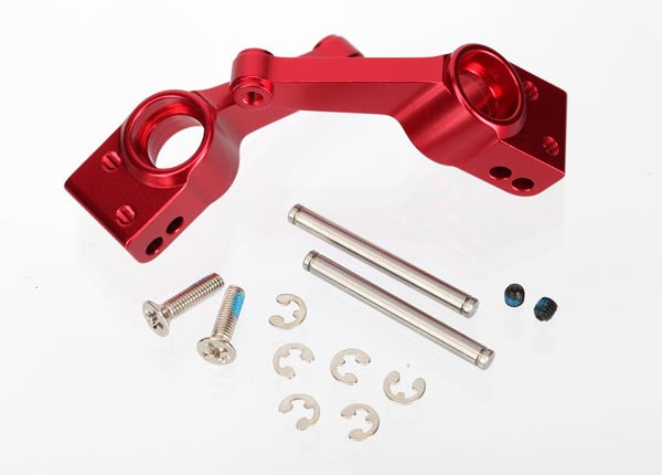 Traxxas Rear Aluminum Stub Axle Carriers: Red