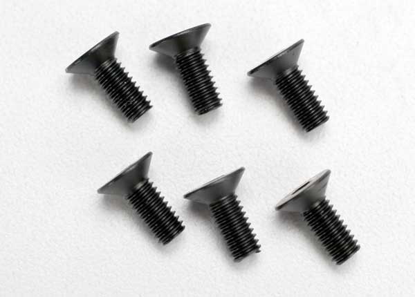 Traxxas Flat Head Screws: M4x10mm (6)