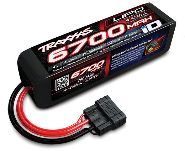 Traxxas 4S 14.8V 6700mAh 25C LiPo Battery iD Connector