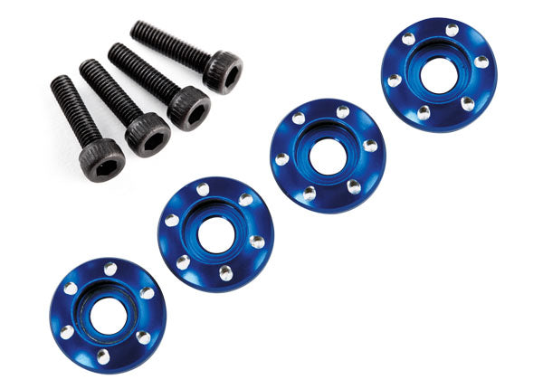 Traxxas Latrax Aluminum Wheel Nut Washers (Blue)