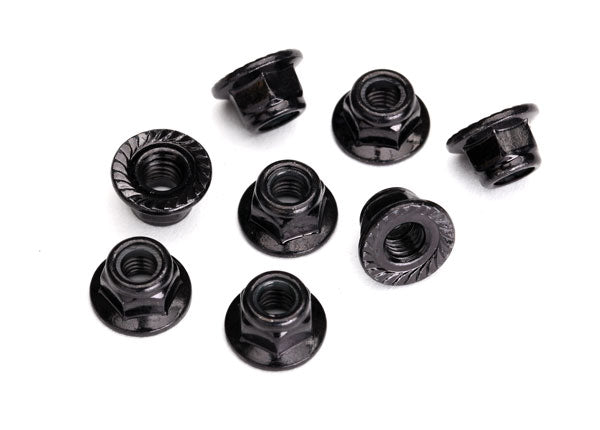 Traxxas Flanged Serrated Nylon Locking Nuts: M5