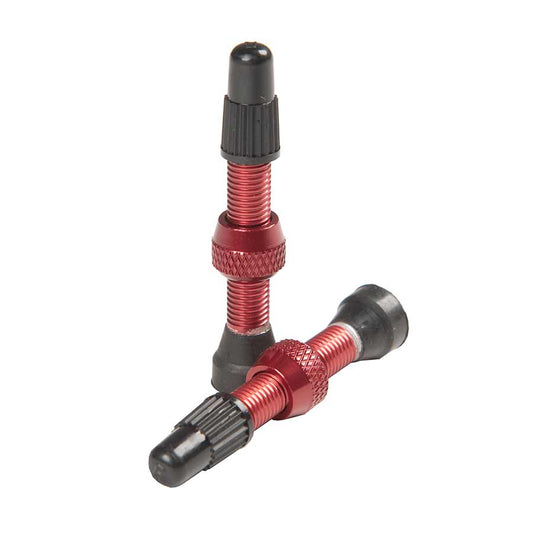 Stans No Tubes Tubeless Valves Presta, 35mm Red (Pair)