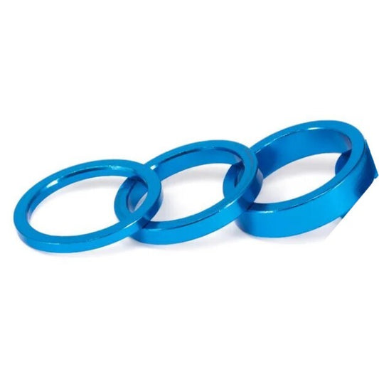 Theory 1-1/8" Headset Spacers 2,5,10MM Blue