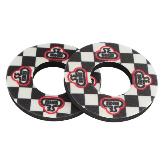 SE Bikes Grip Donuts Checkerboard (Black/White)