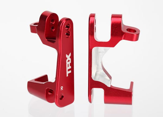 Traxxas Aluminum Caster Blocks C-hubs 6061-T6: Red