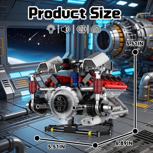 Mini V8 Engine Kit That Works with Motor 700 PCS