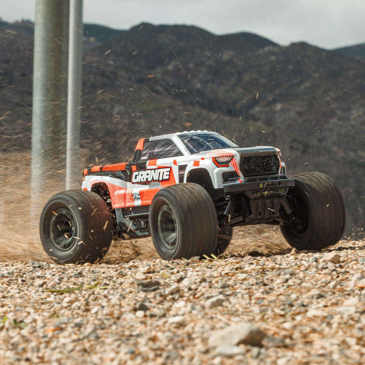 Arrma 1/10 Granite 4x4 665 Mega Brushed Monster Truck: RTR (Orange)