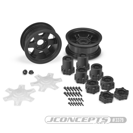 JConcepts 2.6” Dragon Mega Truck Wheels w/Adapters