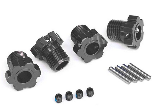 Traxxas Aluminium Splined 17mm Wheel Hub: Grey