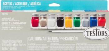 Testors Multi Surface Acrylic Paint Set (10pcs)