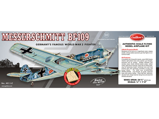 Guillows 1/16 Messerschmitt BF-109 Laser Cut Balsa Model