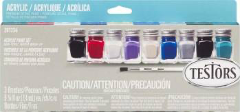 Testors Acrylic 9 Piece Paint Set: Automotive