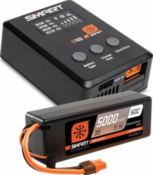 Spektrum Powerstage 3S 5000mah 50C Surface Bundle w/S100 Charger: IC3