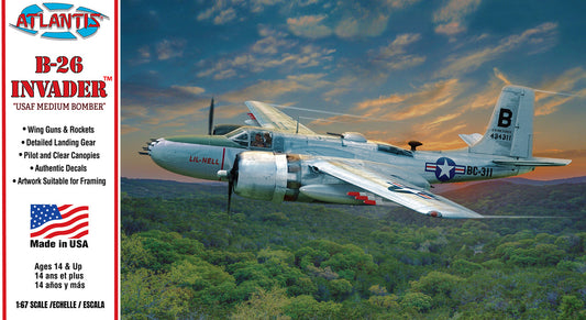 Atlantis 1/67 B-26 Invader Bomber Model Kit