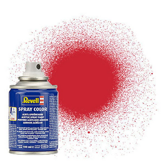 Revell Acrylic Spray Paint: Matte Silk Fiery Red (100ml)