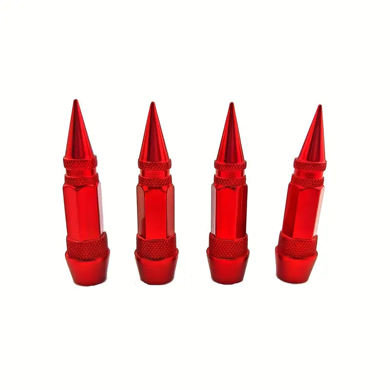 Aluminum Anodized Alloy Spiked Valve Caps