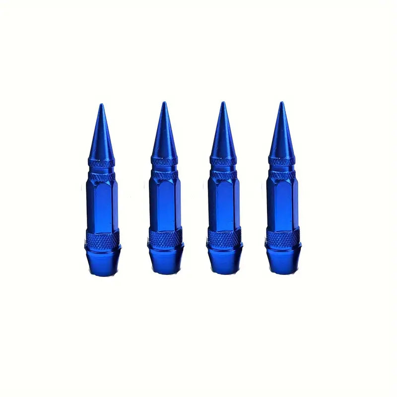 Aluminum Anodized Alloy Spiked Valve Caps