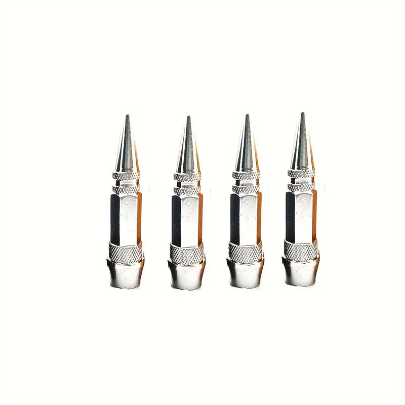 Aluminum Anodized Alloy Spiked Valve Caps