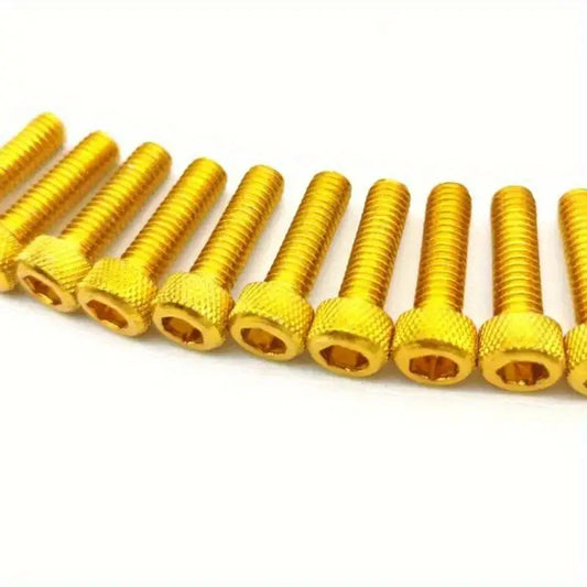 Lightweight Anodized Aluminum Alloy M5 Bolts: 20pcs