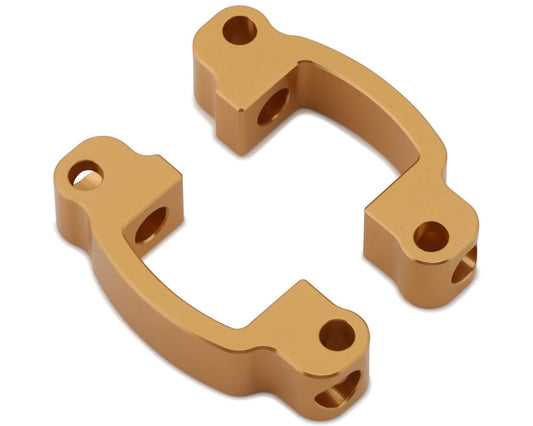 STRC CNC-Machined Aluminum Caster Blocks: Redcat Lowrider (+6 Deg) (Gold) (2)