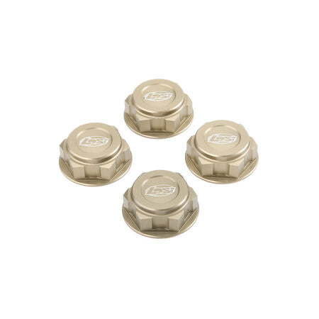 Losi Aluminum Captured Wheel Nuts: 5T/WRC