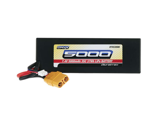 Duratrax Onyx 2S 5000mah 7.4V 35C Hardcase Lipo Battery: XT90