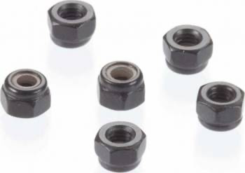 Dromida Nylon Insert Lock Nuts: M3 (Black)